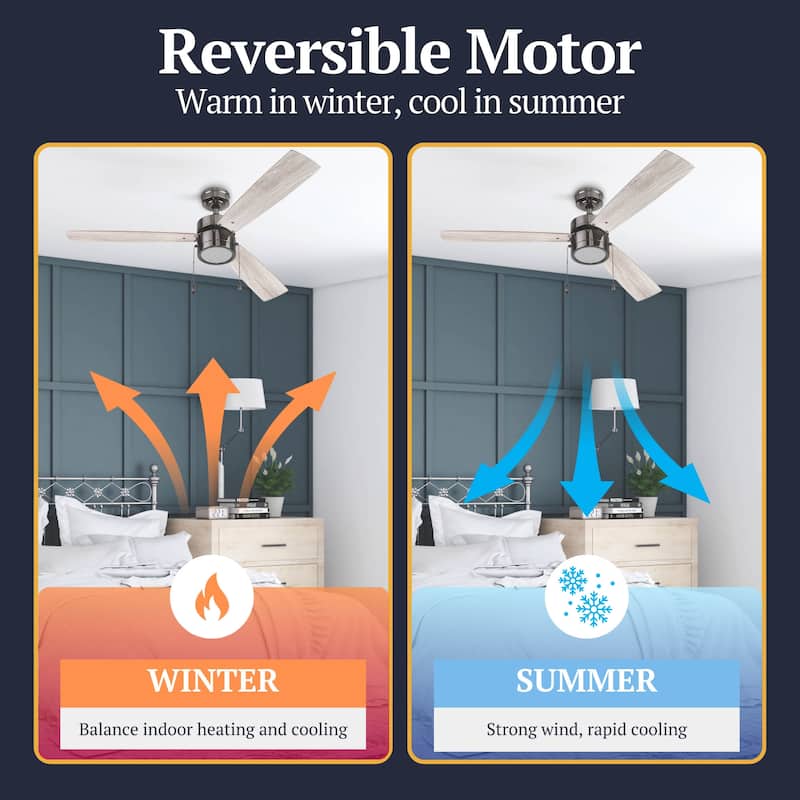 52" Prominence Home Madrona Indoor Ceiling Fan, Painted Gun Metal - 52