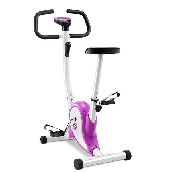 Shop Goplus Exercise Bike Stationary Cycling Fitness Cardio Aerobic Equipment Gym Purple Overstock 17085664