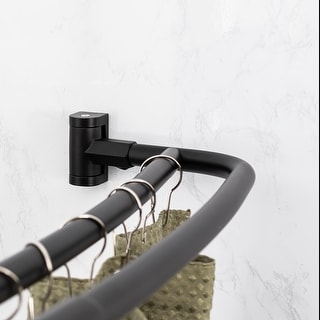 JS Jackson Supplies Double Curved Shower Rod – Adjustable 44-70 Inch, Oil Rubbed Bronze Finish - View #5