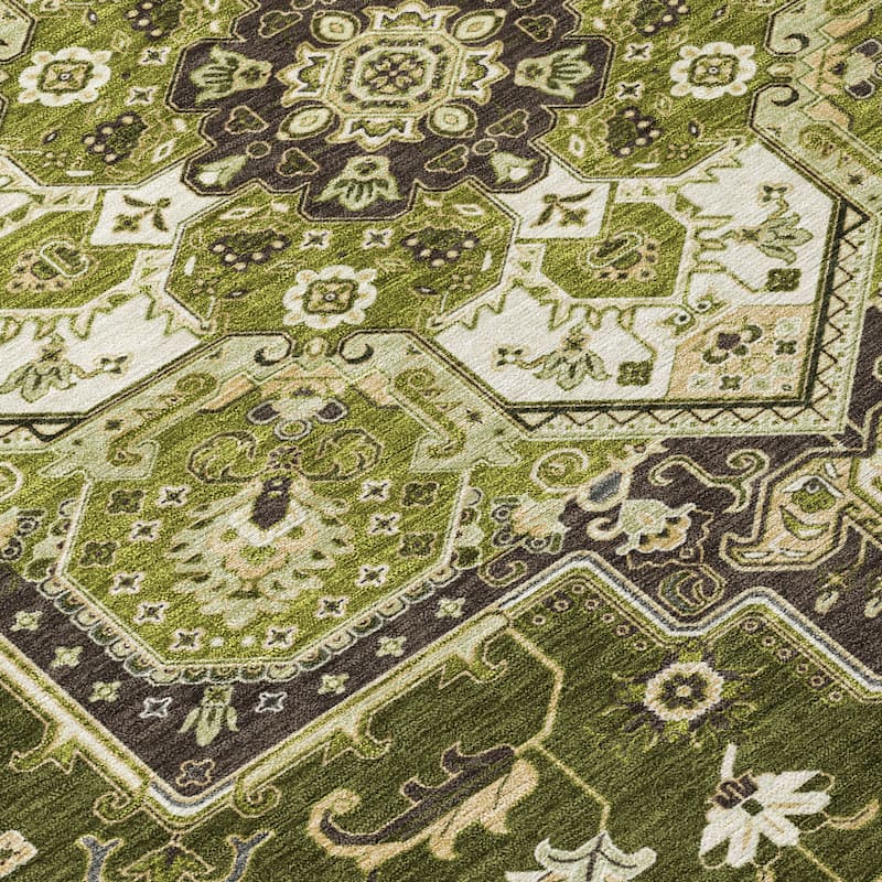 HomeRoots Oriental Traditional Rectangle Outdoor Rug