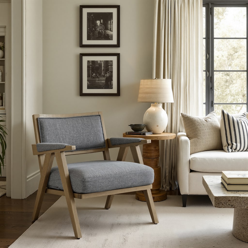 Timeless Tradition Meets Modern Comfortable Fabric Accent Chair