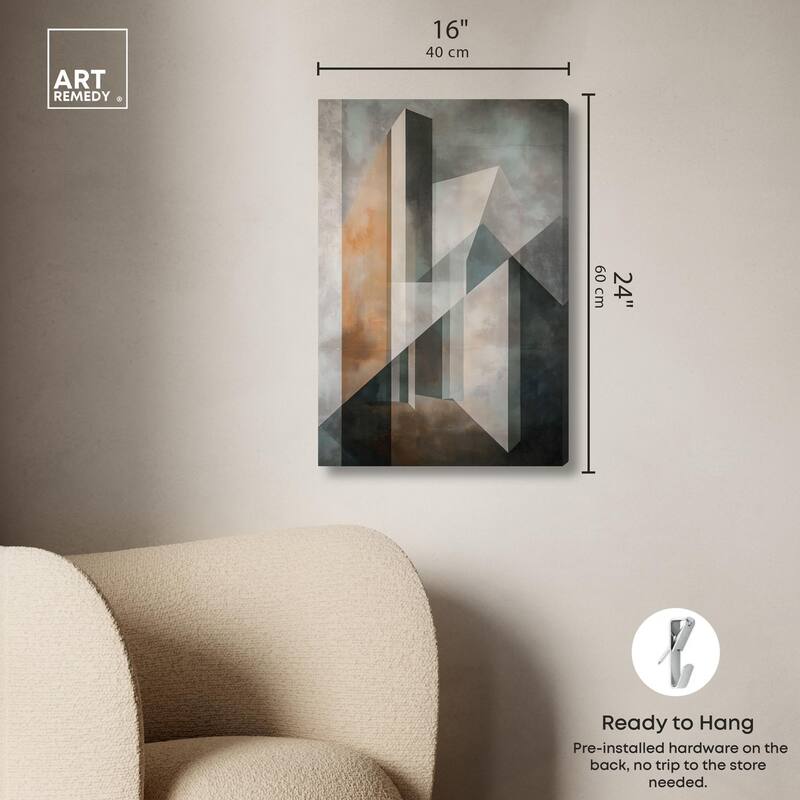 Spatial Geometry Canvas by Art Remedy, Gallery Wrapped