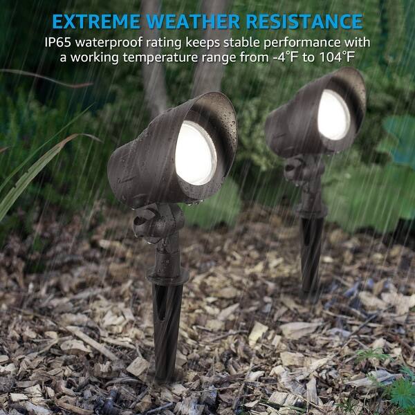 slide 3 of 7, Perle 4W LED Outdoor Landscape Spotlight, 5000K Daylight - 8PACK 8PACK