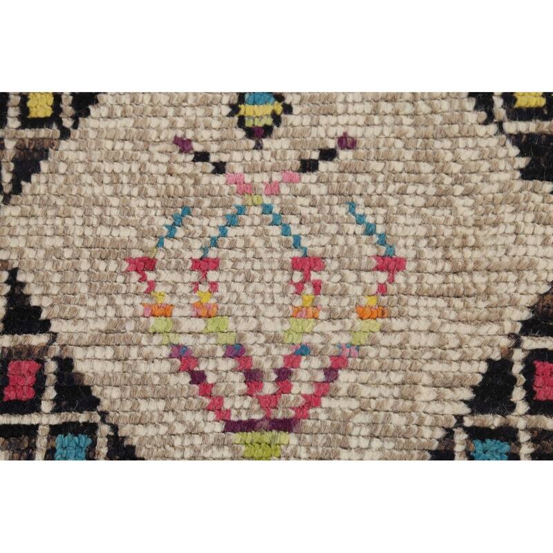Geometric Moroccan Oriental Area Rug Handmade Wool Carpet - 5'10"x 9'11"