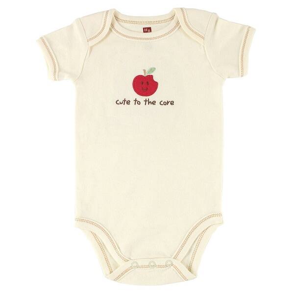 slide 1 of 1, Touched by Nature Baby Unisex Organic Cotton Bodysuits, Apple 0-3 Months - Apple