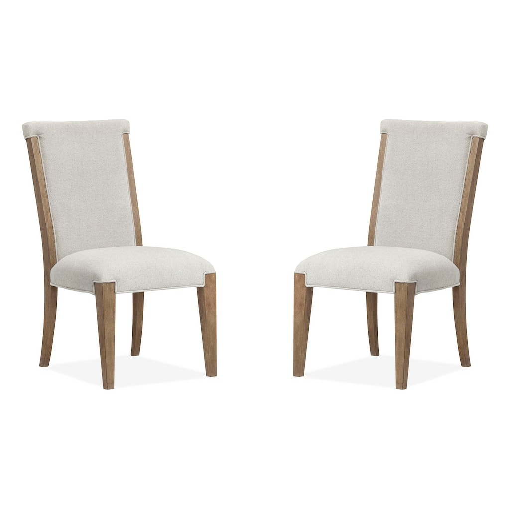 Magnussen Home Plum Creek Sierra Brown Upholstered Side Chair Two Pack - 20.25''W x 25.75''D x 39''H