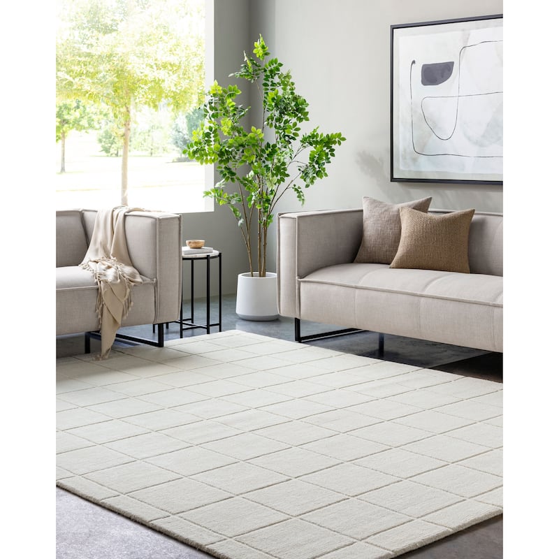 Livabliss Casual Mystique Solid Area Rug - 5' x 7'6" - White