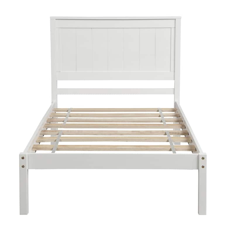Twin/Full/Queen Wood Frame Platform Bed with Headboard