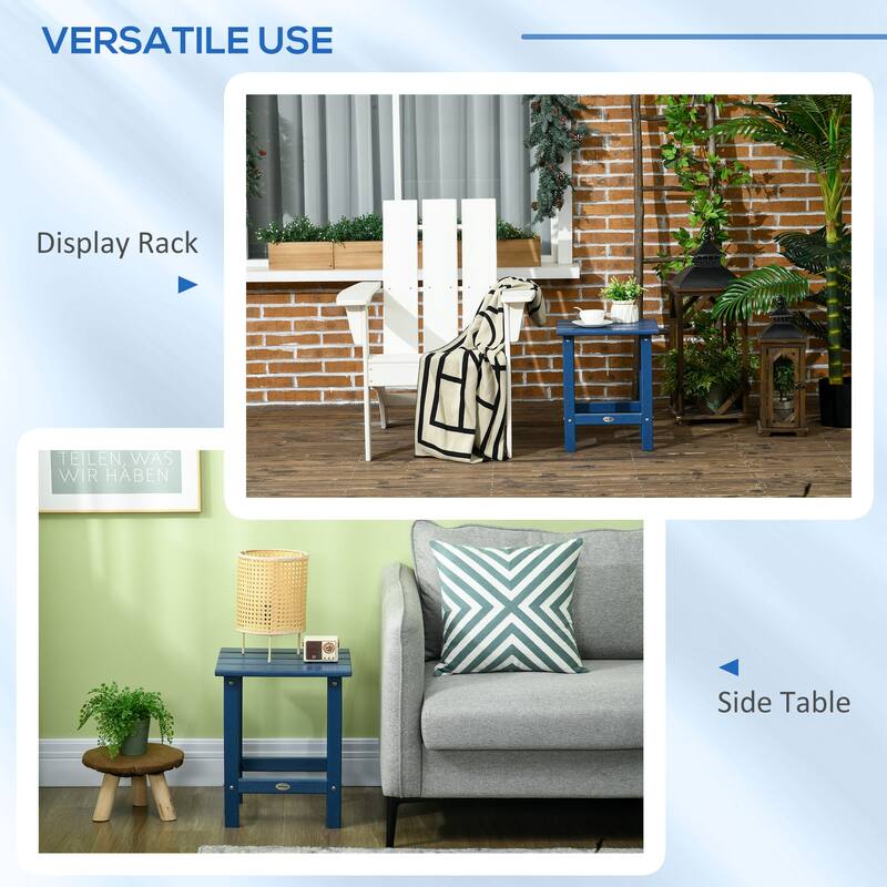 Weather Resistant 15" Outdoor HDPE End Table