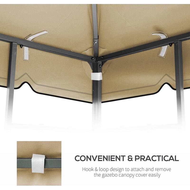 10x10 Ft Outdoor Patio Gazebo Replacement Canopy