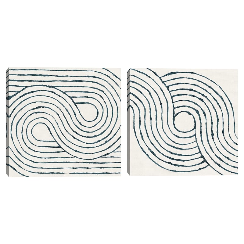 Rainbow Road I Navy, Rainbow Road II Navy by Moira Hershey Canvas Art Prints