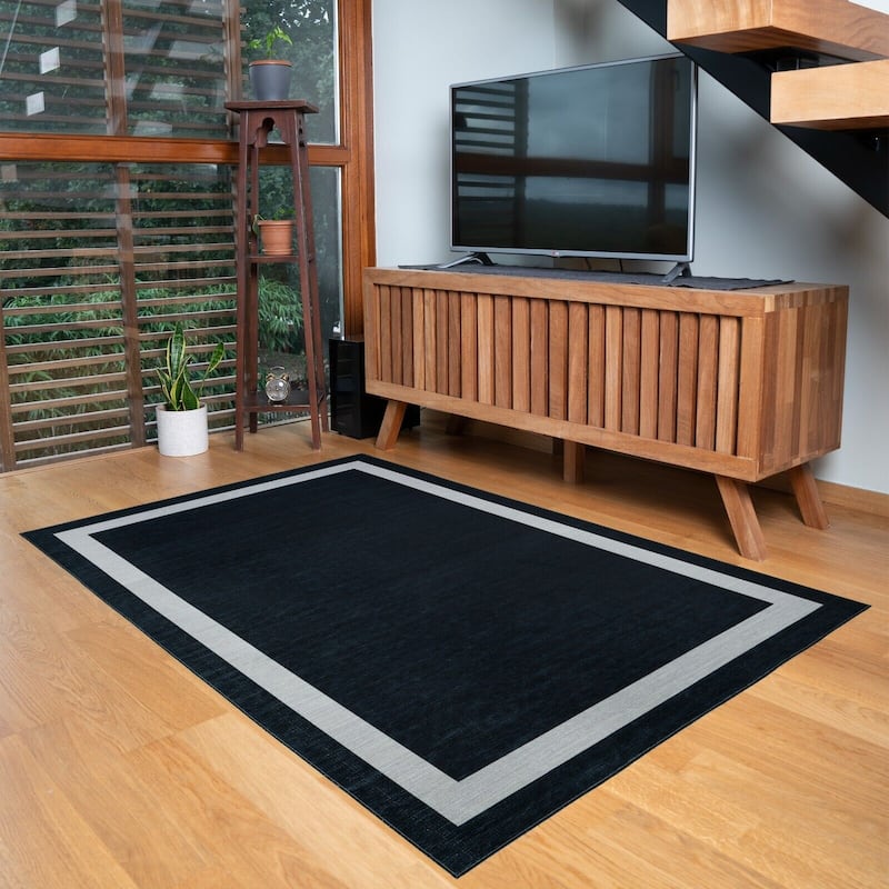 Machine Washable-Eco-Friendly Area Rug With Non-Slip Backing Everest Design