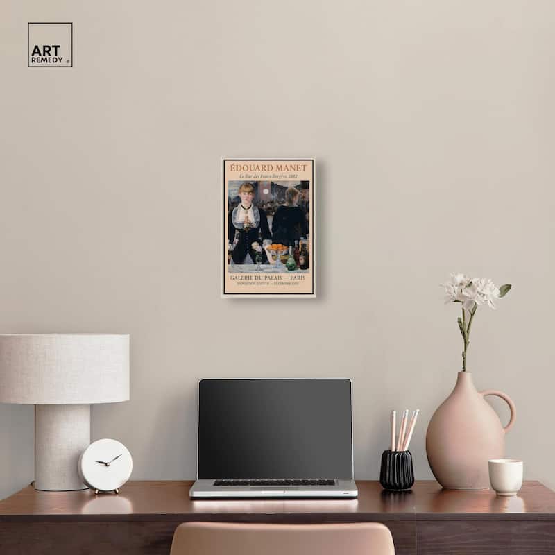 Manet's Famous Bar Canvas by Art Remedy