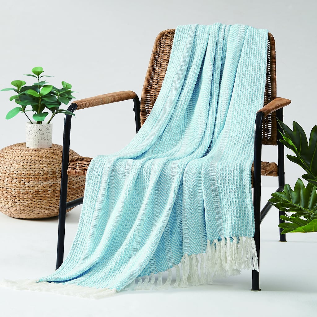 Oceanfront Resort Textured Stripe Throw