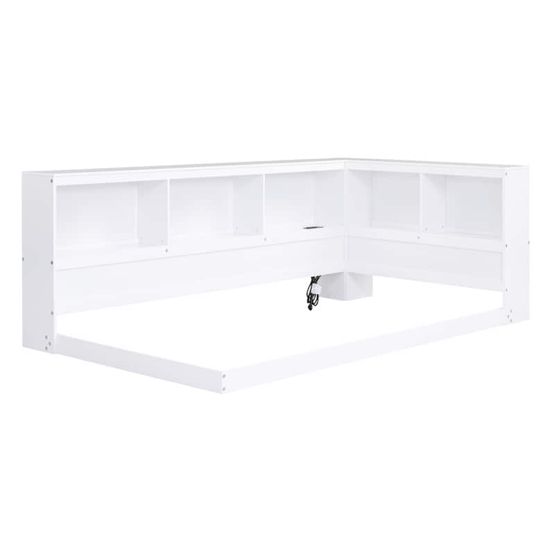 Wood Daybed with Storage Cabinets and USB Ports
