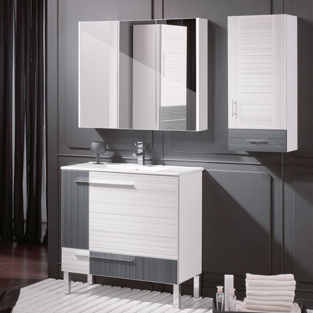 Shop Costway 36 Wide Wall Mount Mirrored Bathroom Medicine