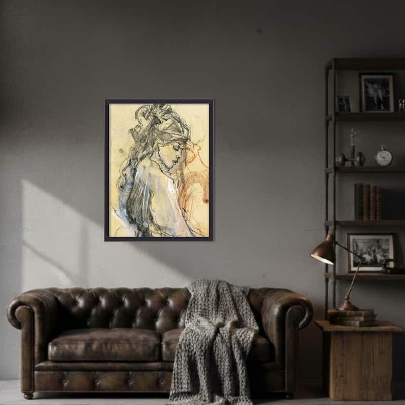 Emphasizing Fluid Lines And Textures by Ute Rathmann Wood Framed Wall Art Print