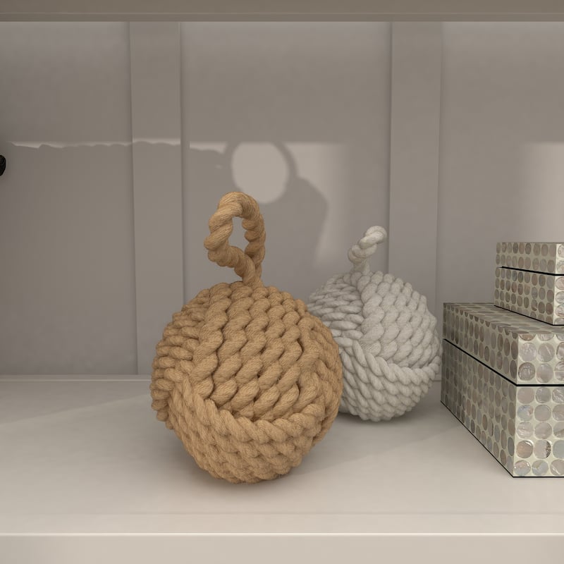 Multi Jute Rope Ball Door Stopper (Set of 2)