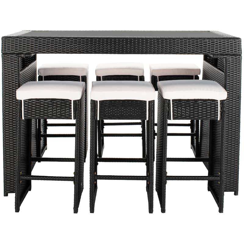 SAFAVIEH Yahaira 7-Piece Outdoor Patio Dining Set - 59Wx28Dx42H