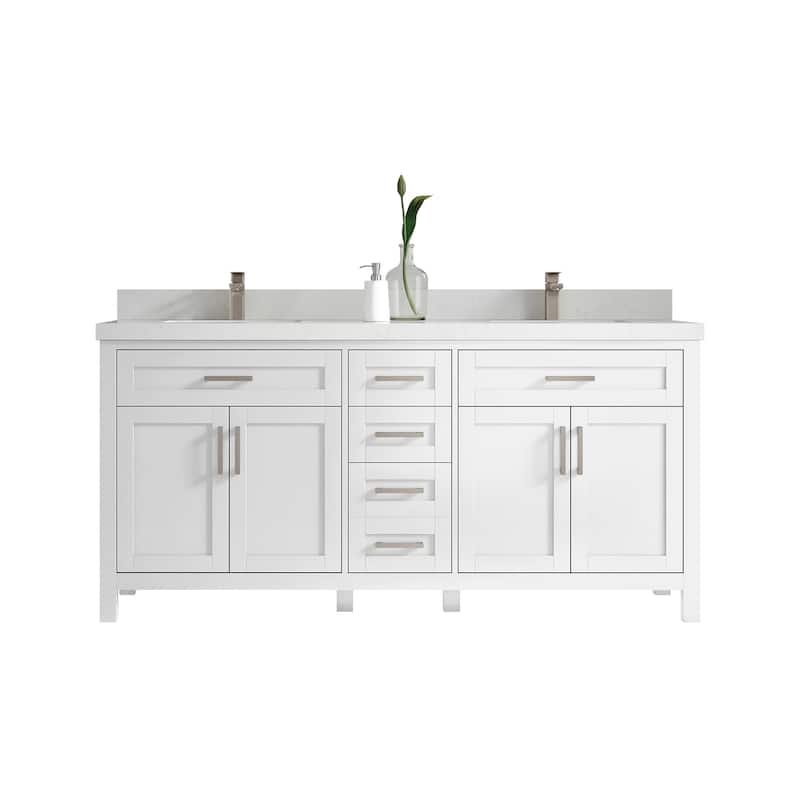 Willow Collections 72 in. W x 22 in. D Double Sink Bathroom Vanity with Countertop