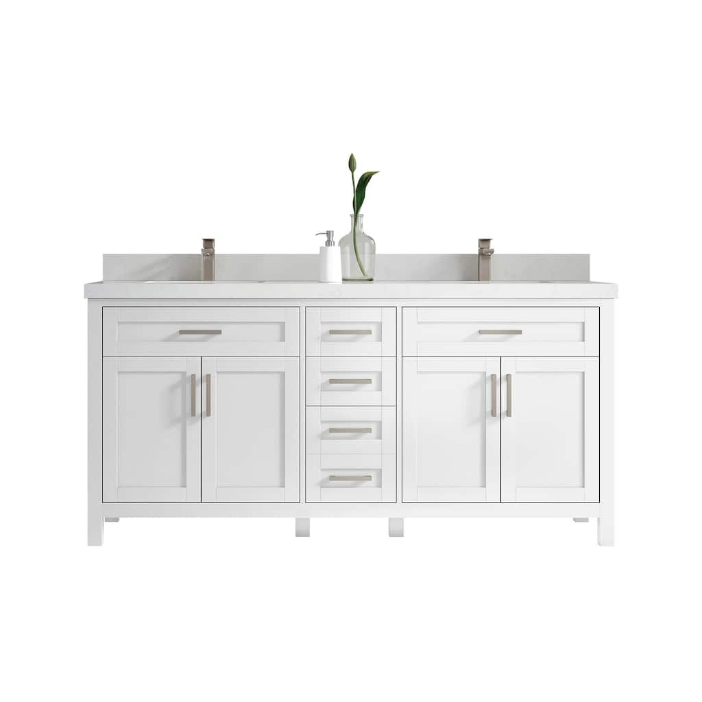 Willow Collections 72 in. W x 22 in. D Double Sink Bathroom Vanity with Countertop