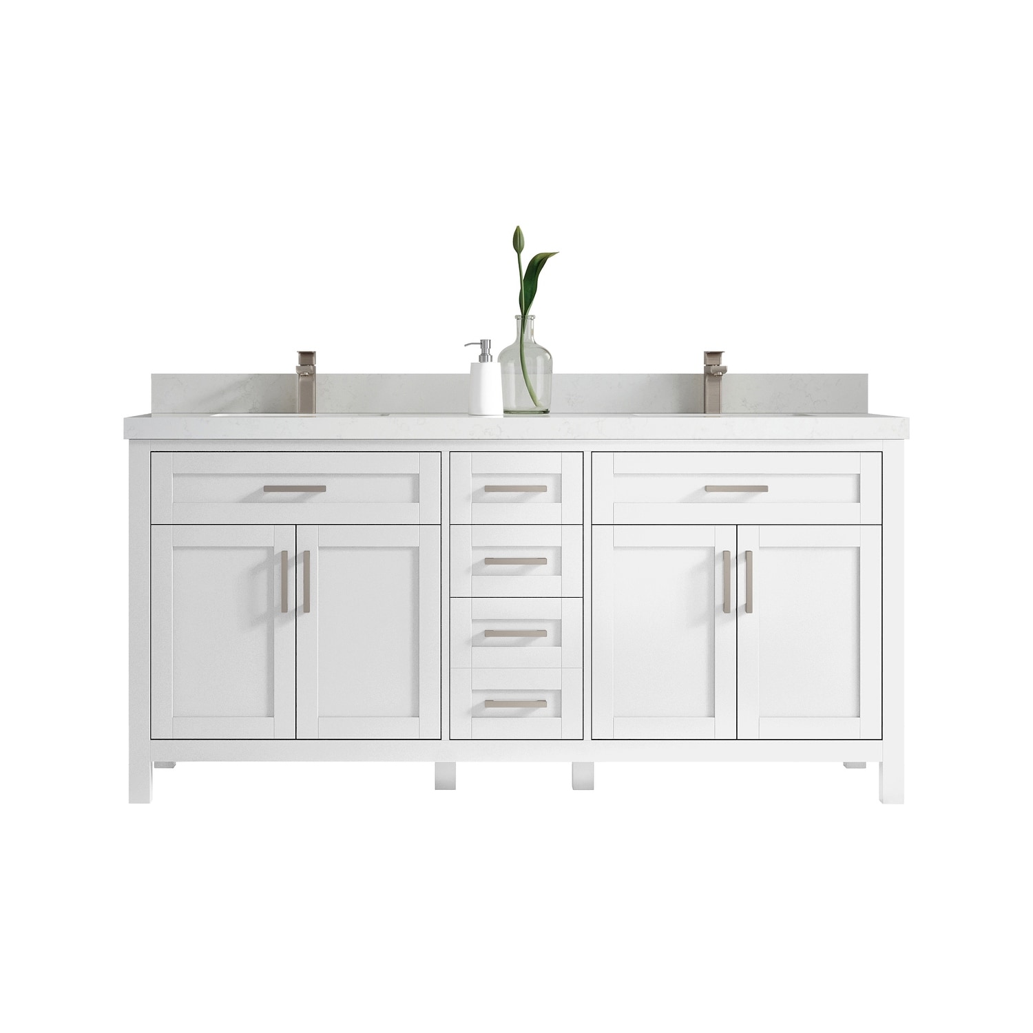 Willow Collections 72 in. W x 22 in. D Double Sink Bathroom Vanity with Countertop