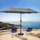 preview thumbnail 43 of 54, 13 ft Patio Umbrella with Base Double-Sided Rectangular Outdoor Deck Umbrella Grey