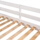 preview thumbnail 8 of 16, 4 Beds in 1 Full and Twin Size Bunk Bed, Pine Wood L-Shaped Kids Loft Bed Frame with Slide and Short Ladder, White