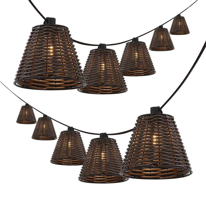JONATHAN Y 10 ft G40 String Lights - 10 Bulbs, Indoor/Outdoor Use - 10 Light - 10 ft. - Dark Brown