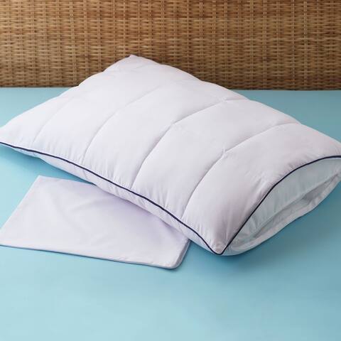 MicronOne Allergy Free 2-in-1 Pillow Enhancer and Travel Pillow - White