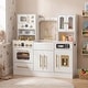 preview thumbnail 7 of 18, Gymax Wooden Kitchen Playset w/Realistic Lights & Sounds Stoves Sink