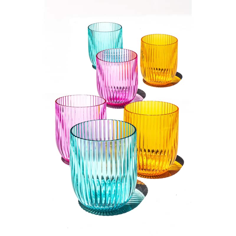 Mesa Stemless, Multi-Color, Set of 6 Drinkware