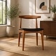 preview thumbnail 9 of 96, Set of 2 Kennedy Elbow Chairs Farmhouse Wooden Dining Chairs With PU Leather Or Fabric Cushion Seat, Modern Accent Side Chairs