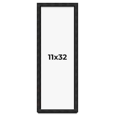 11x32 Shadow Box Black Rustic Barnwood Display Frame | 1.125 Inch