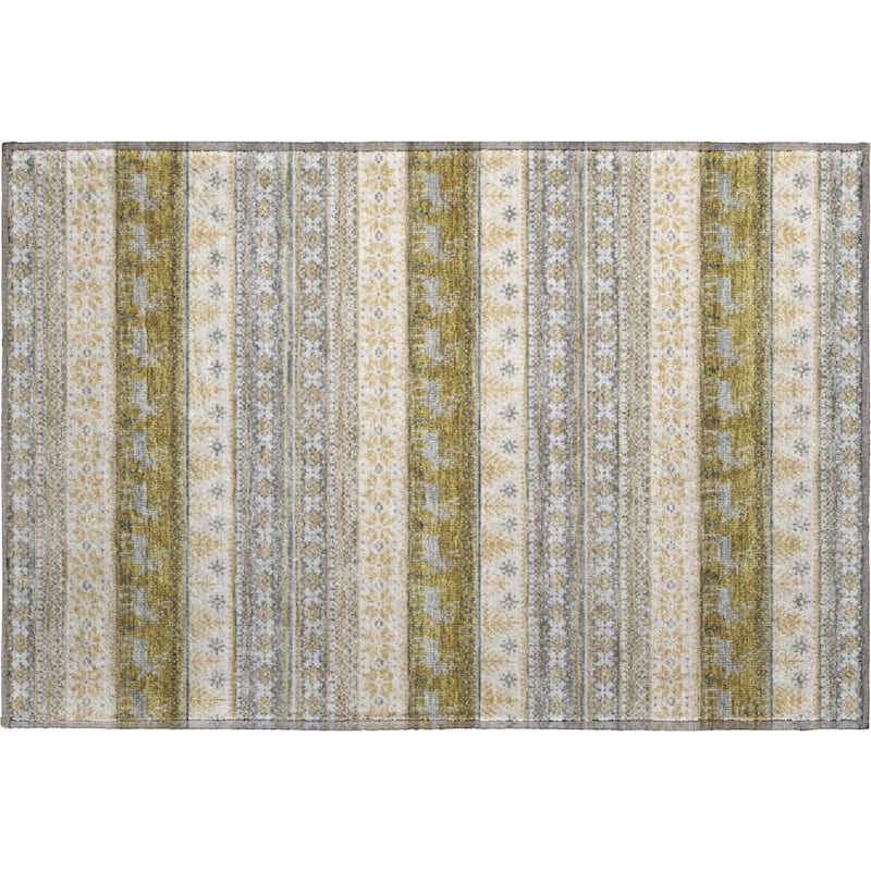 Premium Washable Super Soft Chritmas Stripes Mayfield Rug