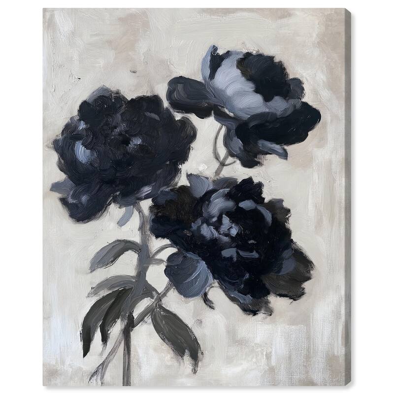 Peonies in Shadow Canvas by Art Remedy, Gallery Wrapped - 30" x 36"