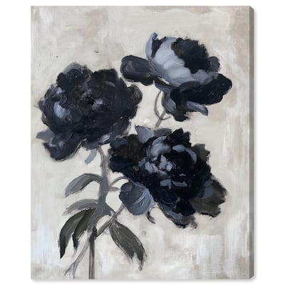 Peonies in Shadow Canvas by Art Remedy, Gallery Wrapped