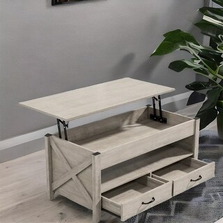 Lift Modern Coffee Coffee Table with 2 Storage Drawers - Bed Bath ...