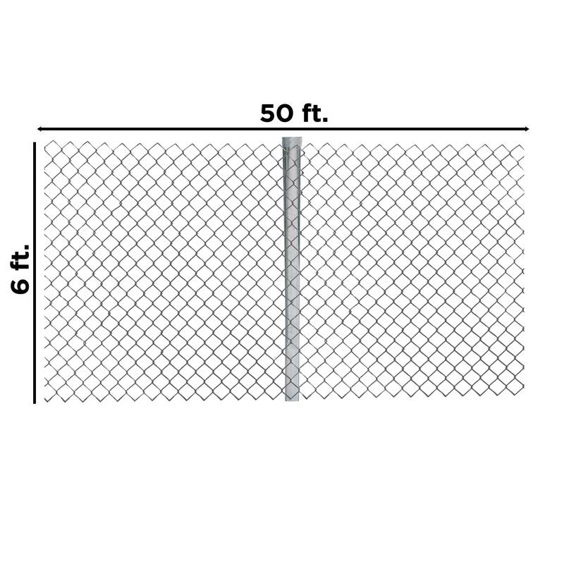 ALEKO Galvanized Steel 50-foot Chain Link Fence Kit