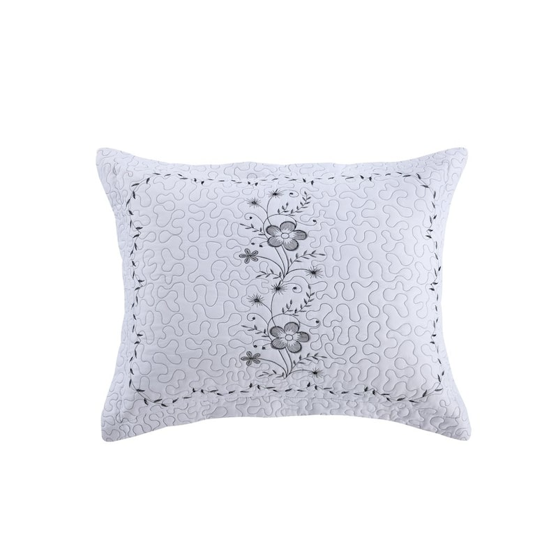 MarCielo 2 Pack Pillow Shams Throw Pillow Covers Euro Sham Embroidery