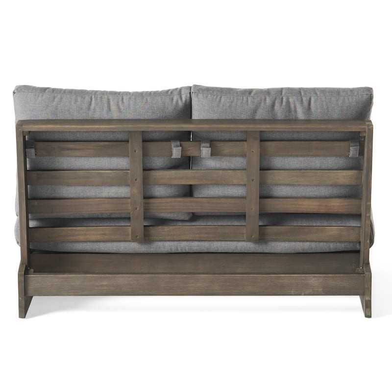 Sherwood Outdoor 4-Seater Wood Chat Set by Christopher Knight Home