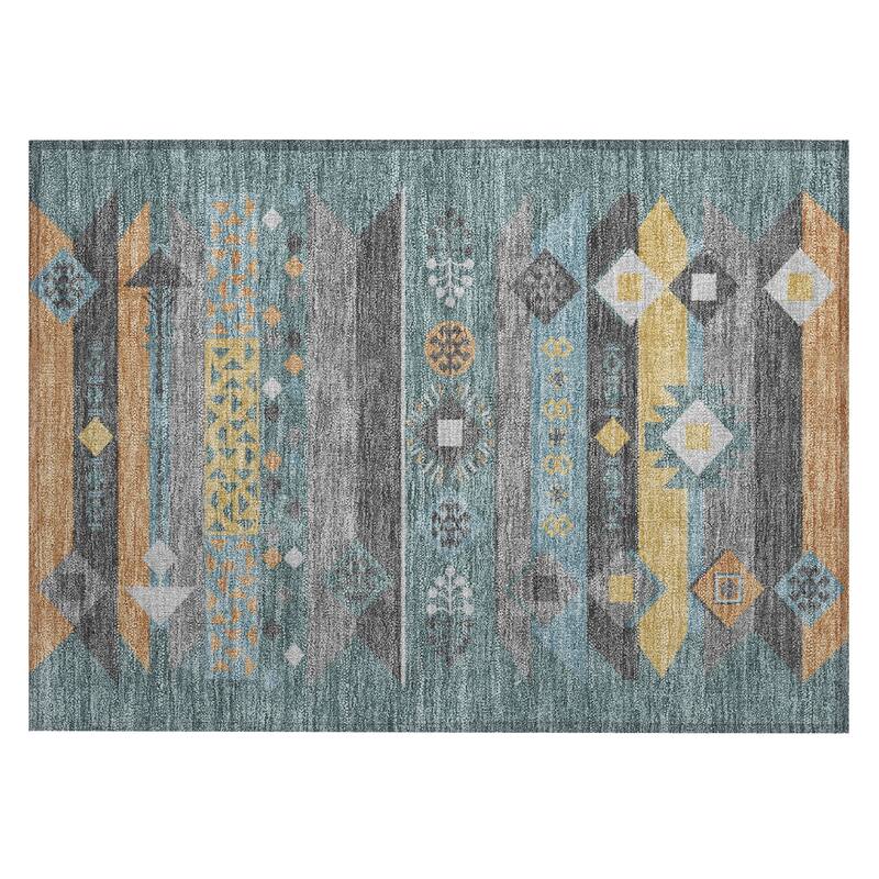 Machine Washable Indoor/ Outdoor Global Tuca Chantille Rug