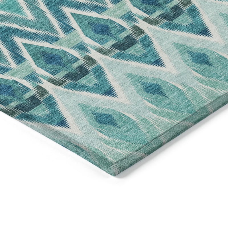 Machine Washable Indoor/ Outdoor Chantille Geometric Boho Rug