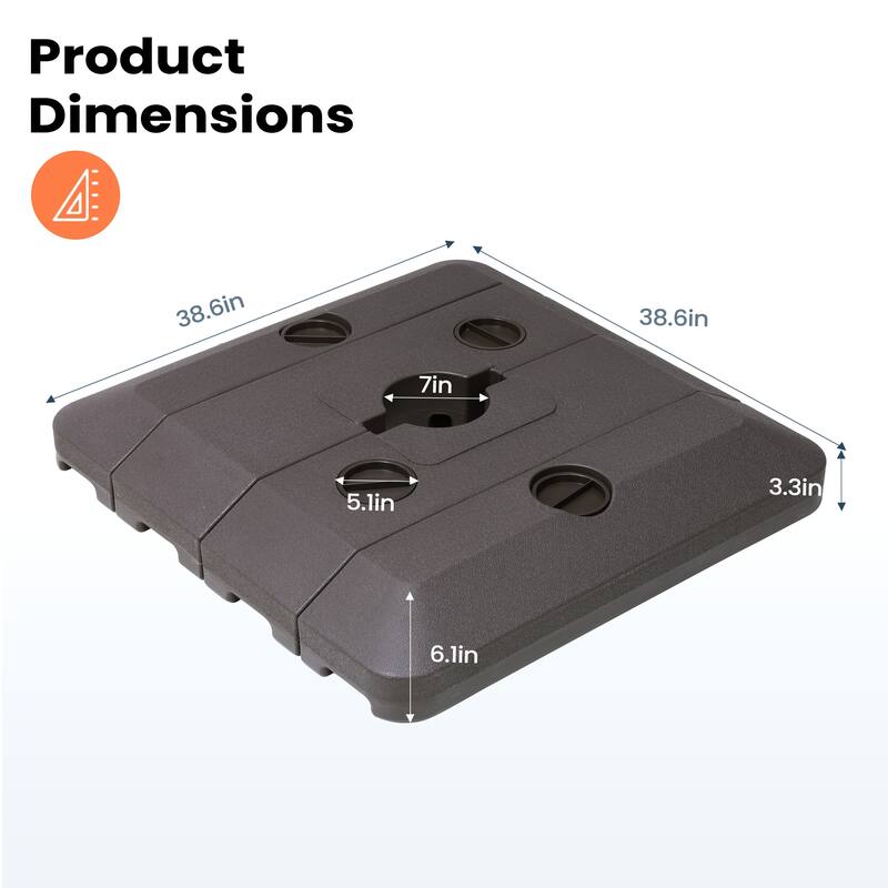 Outdoor 10X13 FT Dual Top Patio Cantilever Umbrella with Offset Base