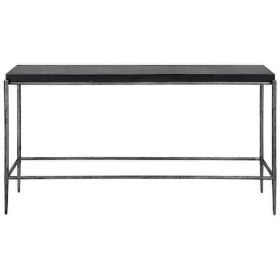 Uttermost Crescendo Black Concrete Console Table - 60"W x 32"H x 14"D