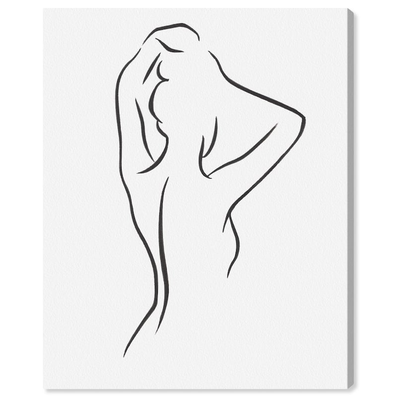 Wynwood Studio Fashion and Glam Figurative Woman VI Black and Modern & Contemporary Wall Art Canvas Print