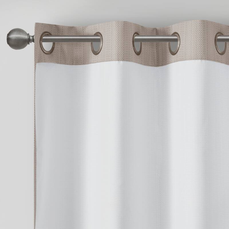 Madison Park Colm Basketweave Room Darkening Curtain Panel Pair