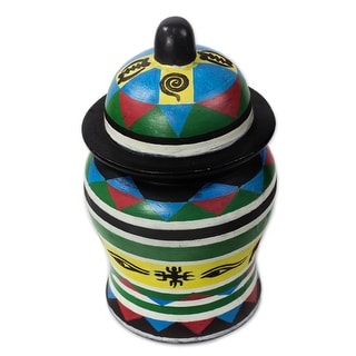 Novica Handmade Out Of Africa Wood Decorative Urn - Bed Bath & Beyond ...