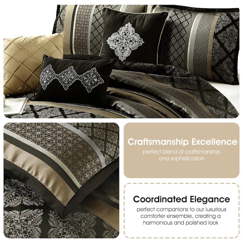 Nanshing Jensen 7 Piece Jacquard Geometric Comforter Set