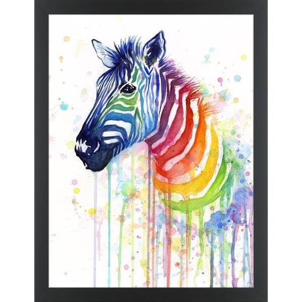 Shop Easy Art Prints Olga Shvartsur S Rainbow Zebra Premium